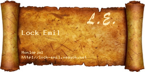 Lock Emil névjegykártya